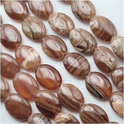 Rhodochrosite Brown Oval Gemstone Beads (N) Approximate size 10 x 14mm 16 inches