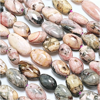 Rhodochrosite Nugget Gemstone Beads (N) 5 x 10mm to 6.8 x 17.5mm 15.5 inches