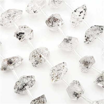 Herkimer Diamond Quartz Point Gemstone Beads (N)
