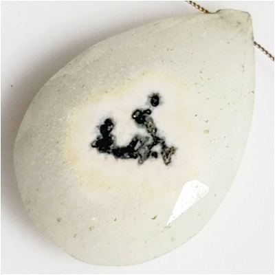 1 Solar Quartz Faceted Briolette Pendant Gemstone Bead (N) 20.2 x 29.4mm