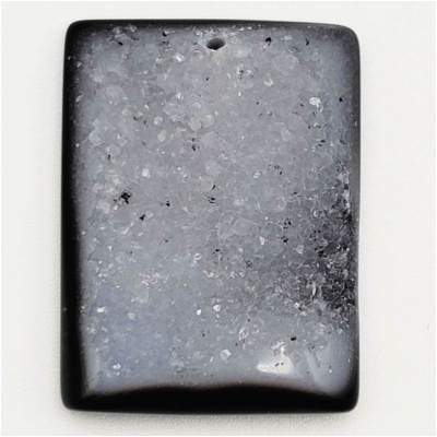 1 Druzy Agate Freeform Gemstone Pendant (D) Approximate Size 26.2 x 34.8mm