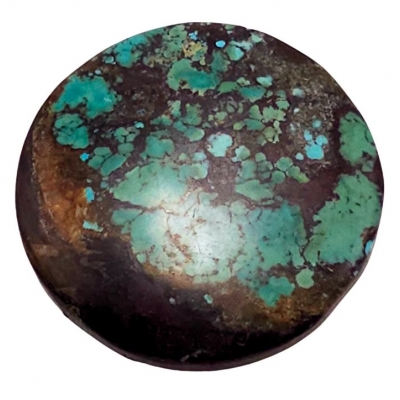 1 Hubei Turquoise Round Gemstone Cabochon (S) 40.2mm