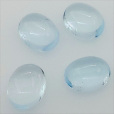 1 Sky Blue Topaz Oval Cabochon Loose Cut Gemstone (IH) 7 x 9mm  CLOSEOUT