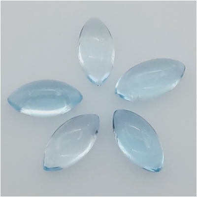 1 Sky Blue Topaz Marquis Cabochon Loose Cut Gemstone (IH) 6 x 12mm  CLOSEOUT