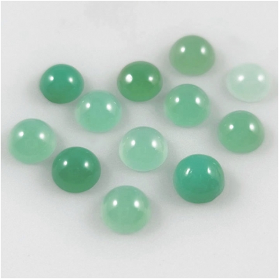 5 Chrysoprase 5mm Round Gemstone Cabochon (N) 4.9 to 5.15mm  CLOSEOUT