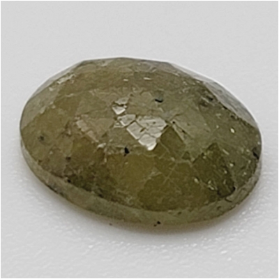 Sapphire Green Oval Rose Cut Gemstone Cabochon (N) Approximate size 7 x 9mm