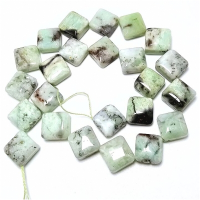 Chrysoprase Diamond Gemstone Beads (N) 16.4 to 18.7mm 16 inches