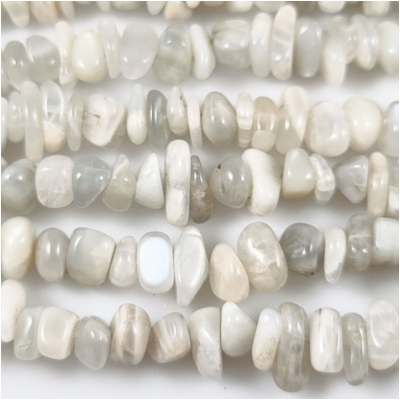 Gray Moonstone Nugget Chip Gemstone Beads (N) Approximate Size 6.7 x 7.5mm to 9.8 x 15.8mm 16 inches
