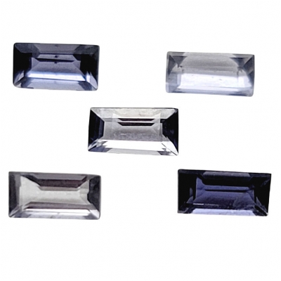 10 Iolite Faceted Octagon Loose Cut Gemstones (N) 2 x 4mm