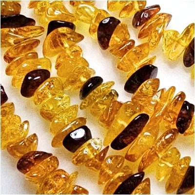 Baltic Amber Tumbled Large Chip Gemstone Beads (NH) 7 to 17.6mm 15.5 inches