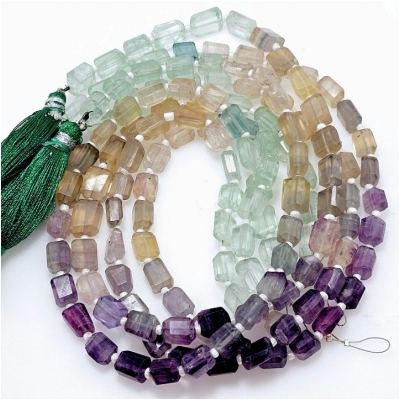 Fluorite Faceted Nugget AA Grade Gemstone Beads (N) 5.65 x 6.5mm to 8.4 x 10.1mm 13 inches