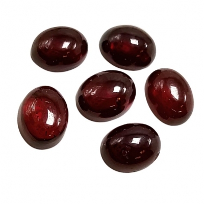 2 Garnet Included A Grade Oval High Dome Gemstone Cabochons (N) 6 x 8mm