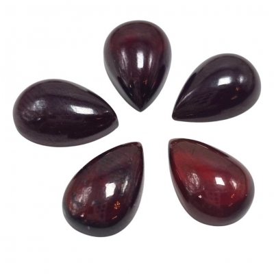1 Garnet Included A Grade Pear High Dome Gemstone Cabochon (N) 7 x 10mm