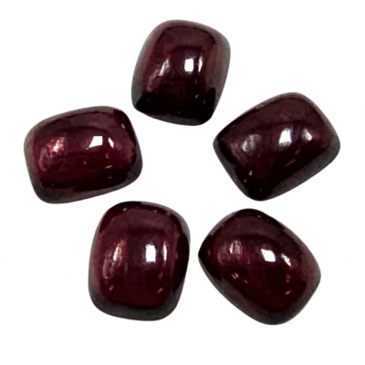 1 Garnet Included A Grade Cushion Rectangle High Dome Gemstone Cabochon (N) 8 x 10mm