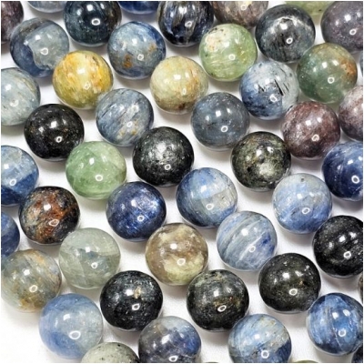 Kyanite Round Mixed Color Gemstone Beads (N) 11mm 15.75 inches