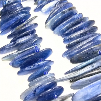 Kyanite Graduated Top Drilled Flat Dagger Nugget Gemstone Beads (N) 12.5 to 45.9mm 16 inches