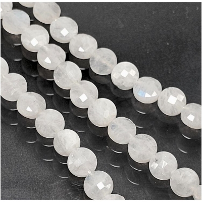 Rainbow Moonstone AA Grade Round Gemstone Beads (N) 7mm 15.5 inches