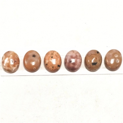 1 Ocean Jasper AA Oval Gemstone Cabochons(N) 8x 10mm Color Peach
