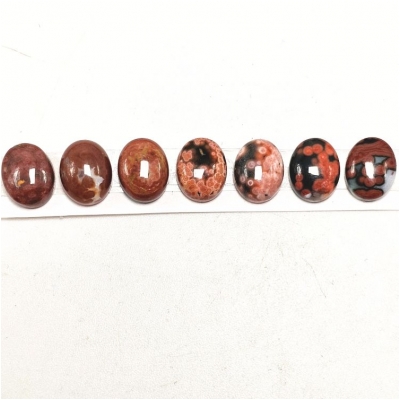 1 Ocean Jasper AA Oval Gemstone Cabochons(N) 8x 10mm Color Red Green