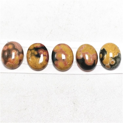 1 Ocean Jasper AA Oval Gemstone Cabochons(N) 8x 10mm Color Yellow Green
