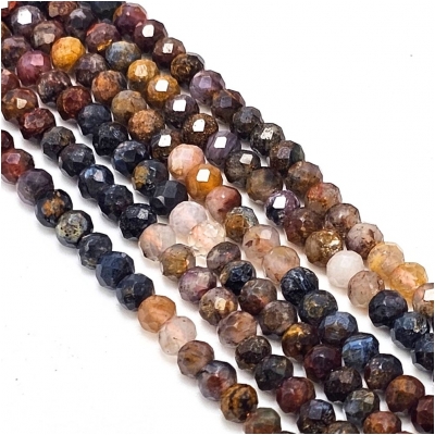 Pietersite Shaded Faceted Rondelle Grade A Gemstone Beads (N) 4mm 15.5 inches