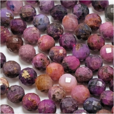 Ruby Faceted Round Gemstone Beads (N)6.25mm 15.25 inches