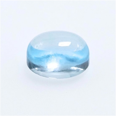 1 Sky Blue Topaz Oval High Dome Loose Cut Gemstone Cabochon (IH) 7 x 9mm