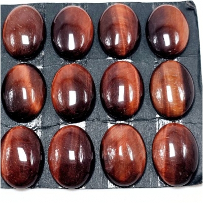 1 Red Tiger's Eye AA Gemstone Cabochons (H) 13 x 18mm