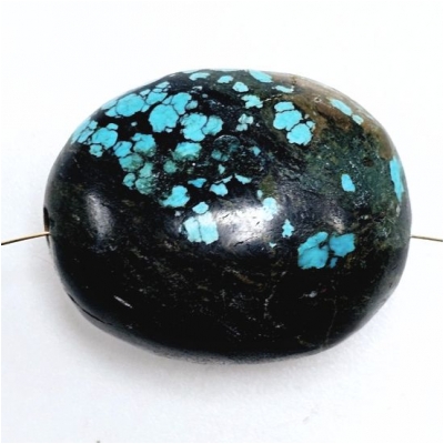 Hubei Turquoise Smooth Large Nugget Gemstone Bead (S)  23.5 x 28.95mm 1 piece