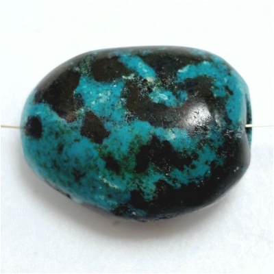 Hubei Turquoise Smooth Large Nugget Gemstone Bead (S) 23.8 x 30.84mm 1 piece