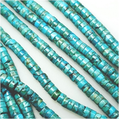 Hubei Turquoise Heishi Style Gemstone Beads (S) 4mm 16 inches