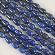 Lapis Lazuli Drop Gemstone Beads Big Hole (N) Approximate Size 7 x 10mm 16 inches