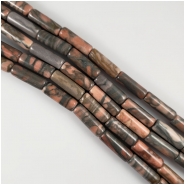 Zebra Jasper Tube Gemstone Beads (N) Approximate Size 8 x 23.5mm 16 inches