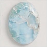 Larimar Oval Gemstone Cabochon (N) Approximate size 22.42 x 30.2mm