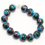 Mosaic Inlay Maufactured Gemstone Beads (M) 8mm