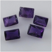 2 Amethyst Sugarloaf Rectangle Gemstone Cabochons Loose Cut (N) 6 x 8mm