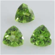 1 Peridot trillion loose cut gemstone (N) 7mm  CLOSEOUT