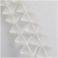 Quartz matte overlap diamond rhombus gemstone beads (N) Approximate size 16mm 15.5 inch CLOSEOUT