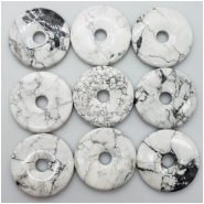 1 Howlite Donut Gemstone (N) Approximate size 49.53 to 50.04mm CLOSEOUT