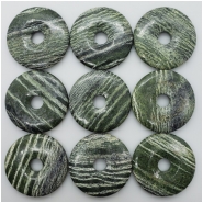 1 Green Zebra Jasper Donut Gemstone (N) 49.87 to 50.56mm CLOSEOUT