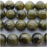 Green Garnet Round Gemstone Beads (N) Approximate size 11.77 to 12.16mm 7.75 inches