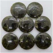 1 Green Garnet Large Coin Gemstone Bead Pendant (N) Approximate size 35mm