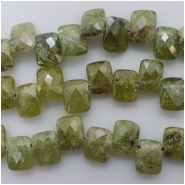 10 Green Garnet Faceted Rectangle Briolette Gemstone Bead (N) Approximate size7.1 to 7.6mm x 8.99 to 9.42mm