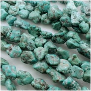 Turquoise Hubei Nugget Gemstone Bead (S) Approximate size 6.36 to 12.57mm x 8.50 to 15.40mm 16 inches CLOSEOUT