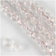 Crystal Quartz Faceted Rondelle Big Hole Gemstone Beads (N) Approximate size 8mm 8 inches