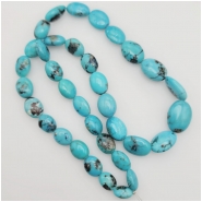 Kingman Turquoise Graduated Oval Gemstone Beads (S) Approximate size 3.2 to 8.5mm 18 inches 2