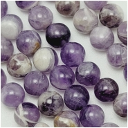Amethyst Dog Tooth 6mm Round Gemstone Beads (N)