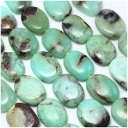 Chrysoprase Flat Nugget Gemstone Bead Strand (N) 13 x 18mm 16 inches