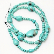 Campitos Turquoise Mixed Shape Gemstone Beads V (S) 18.5 inches