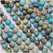 Hubei Turquoise 4mm Round Gemstone Bead Strand (S)